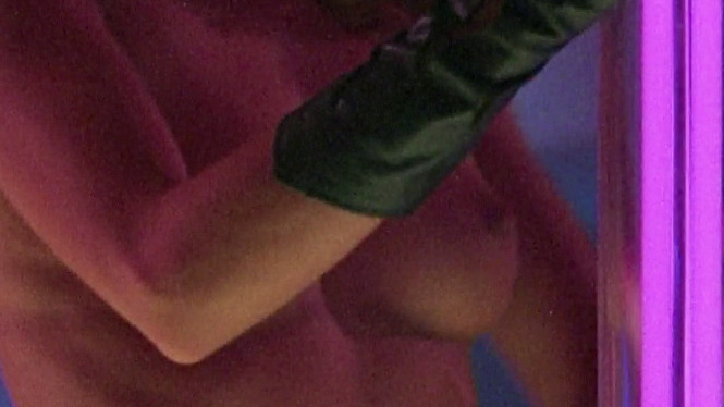 Teal Roberts Naked as Stripper. Breasts, Sexy, black glove, brunette. 794325