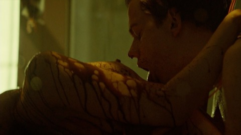 Nudes of Annie from Hemlock Grove. Breasts, bloody, couple. 776082