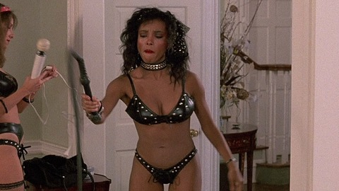 Rosanne Katon in Bachelor Party (1984) Underwear Black Black Leather Bikini 739446