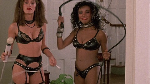 Rosanne Katon in Bachelor Party (1984) Underwear Black Black Leather Bikini 739447