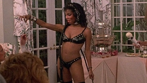 Rosanne Katon in Bachelor Party (1984) Underwear Black Black Leather Bikini 739450