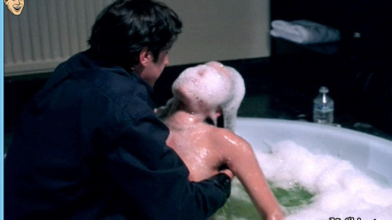 Candela Peña Nude as Cristal. Breasts, bathtub, black hair. 590384