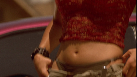 Michelle Rodriguez in The Fast and the Furious (2001) Sexy Green Panties Red Top 680079