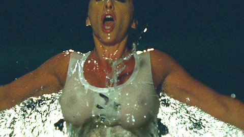 Sabrina Salerno in Stars 80 (2012) Sexy Breasts Through Shirt Out Of Water 723598
