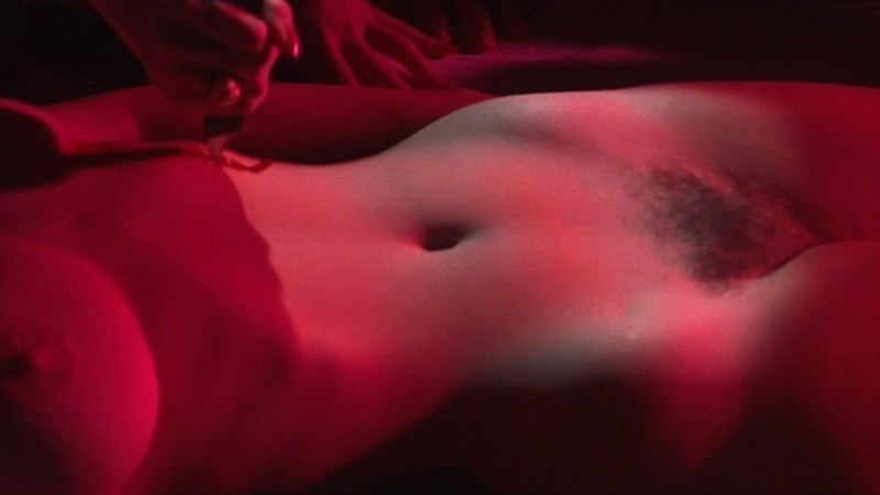 Marie Liljedahl Nude as Eugenie. Breasts, Bush, dragging knife on skin, girl laying on table. 779504