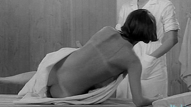 Greta Johansson, Inga's aunt from Inga Naked. Butt, black and white, brunette. 596525