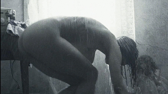 Shannon from The Day Naked. Butt, Body Double, bent over, black and white. 718643