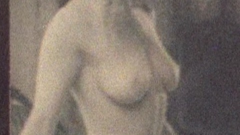 Peep Show Girl from Dracula Naked. Breasts, Victorian era, black and white. 820421