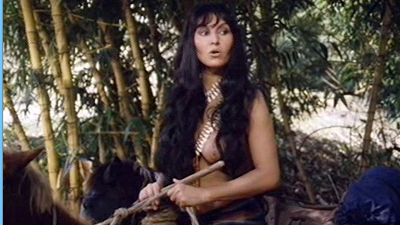 Sonia Infante Nude as Morimba. Breasts, dark hair, left breast. 619712