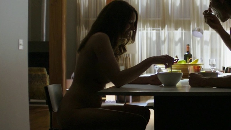 Sexiest Paget Brewster Scene in Down Dog. Sexy, covered up, kitchen. 756109