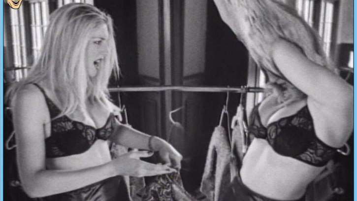 Sexiest Jenya Lano Scene in Fashionably L.A.. Underwear, black and white, black bra. 538663