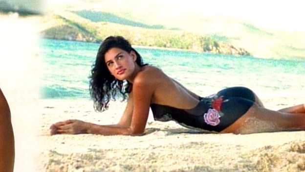 Hottest Yamila Díaz Scene in Sports Illustrated Swimsuit 1999. Sexy, beach, body paint. 536846