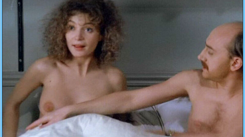 Martine from Circulez y'a rien à voir Naked. Breasts, brunette, couple in bed. 642557