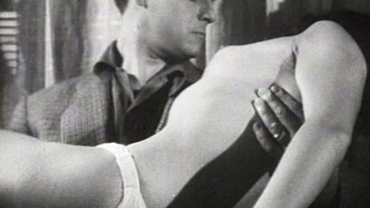Françoise Arnoul Nude in L' Épave. Breasts, Body Double, black and white, couple. 554524