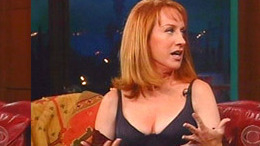 Sexiest Kathy Griffin Scene in The Late Late Show with Craig Kilborn. Underwear, SFW, black bra. 659413