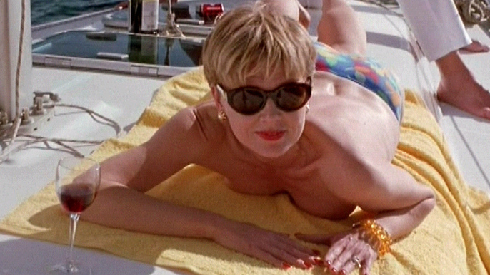Sexiest Scenes of Vicki from Dagon. Sexy, blonde, drinking red wine. 542687