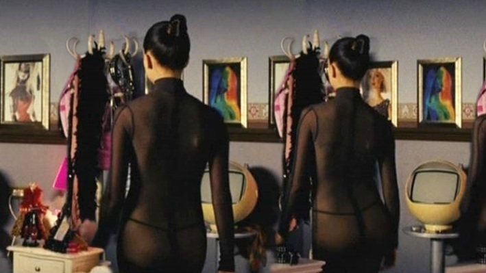 Sexiest Macarena Gómez Scene in Sexykiller. Sexy, collage, sheer black bodysuit. 672829