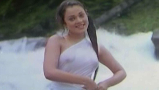 Sexiest Mandakini Scene in Ram Teri Ganga Maili. Sexy, breasts through wet top, brunette. 599221