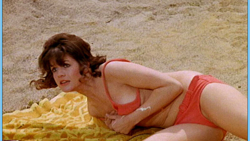 Carry On Abroad's Sexiest Scenes with Sally Geeson. Bikini, SFW, beach. 609474