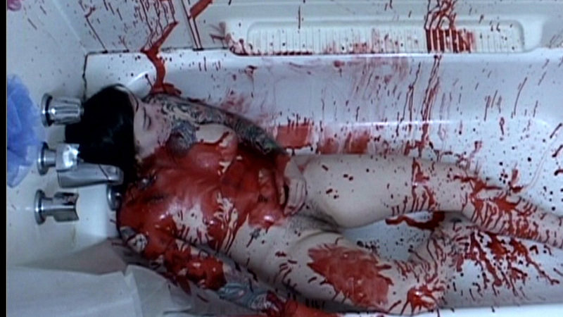 Emily Haack Nude as Meg. Breasts, Bush, black hair, bloody. 644606