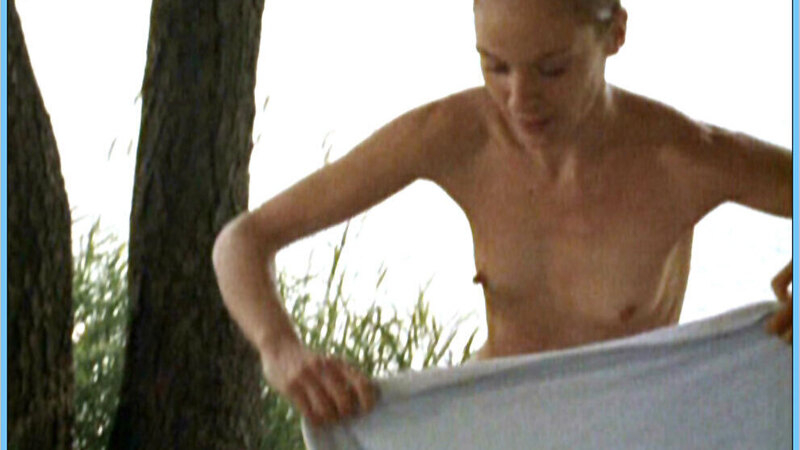 Kathe Reichel from The Farewell Naked. Breasts, brunette, leaning down. 584309