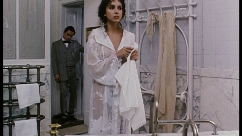 Hottest Ana Belén Scene in The Perfect Husband. Sexy, breast through sheer gown, fully clothed man. 672086