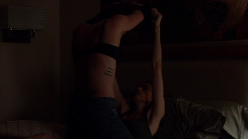 Sexiest Agnes Bruckner Scene in The Returned. Underwear, Lesbian, black bra, taking off shirt. 762301