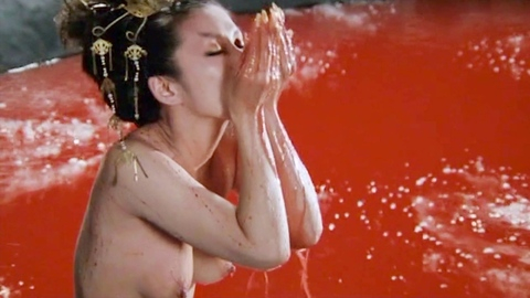 Mari Natsuki Naked as Tamazusa. Breasts, Asian, drinking water. 1008273