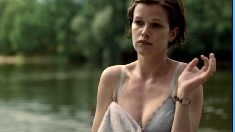 Sexiest Mira Bartuschek Scene in Ganz und gar. Underwear, blue bra, brunette. 606985