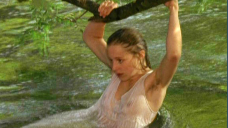 Sexiest Scenes of Maria Mitterer from Das ewige Lied. Sexy, brunette, hanging onto branch. 562307