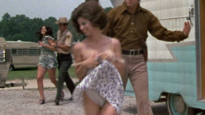 Walking Tall's Sexiest Scenes with Brenda Benet. Sexy, brunette, dress pulled down. 710766