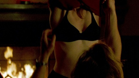 Hottest Patricia Clarkson Scene in Wendigo. Sexy, Underwear, black bra, grainy. 777446