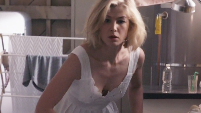 Sexiest Rosamund Pike Scene in Return to Sender. Sexy, SFW, air hockey. 764131