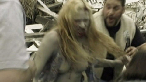 Naomi Vondell in Zombie Night (2003) Breasts Bleeding From Mouth Blonde 624922