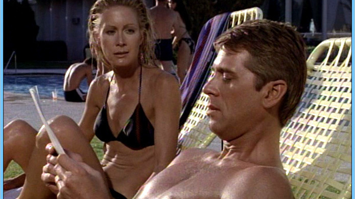 Hottest Joan Van Ark Scene in Red Flag: The Ultimate Game. Bikini, SFW, black bikini. 601820