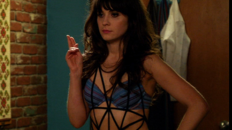 Sexiest Zooey Deschanel Scene in New Girl. Underwear, SFW, lingerie. 703957