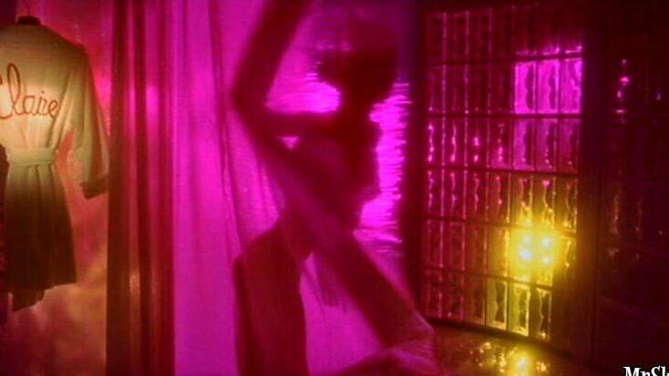 Serial Lover's Sexiest Scenes with Michèle Laroque. Sexy, pink sheet, short hair. 542346