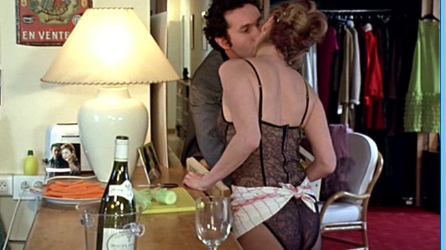 Sexiest Michèle Laroque Scene in J'ai faim!!!. Sexy, SFW, black lingerie. 602587