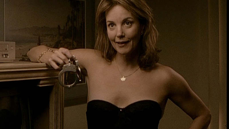 Sexiest Margaret Colin Scene in The Missing Person. Sexy, black dress, brunette. 683983