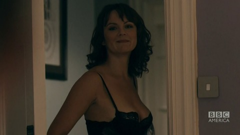 Rachael Stirling in The Game (2014) Sexy Black Hair Black Lingerie 752081