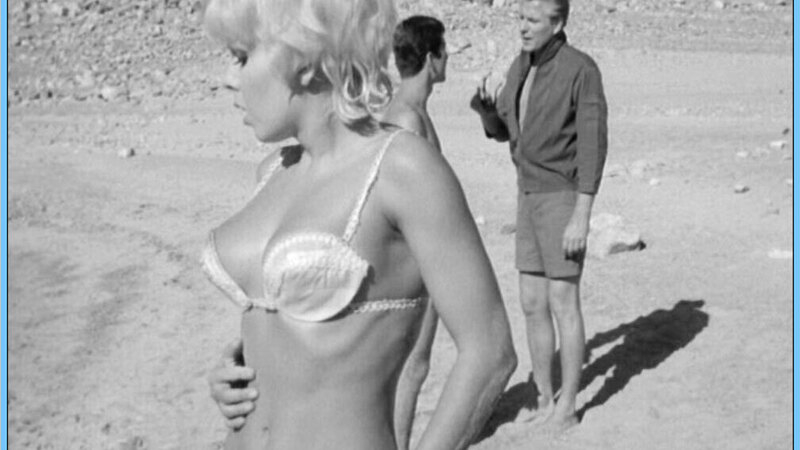 Sexiest Nélida Lobato Scene in Scream of the Butterfly. Bikini, big breasts, black and white. 604147