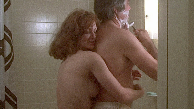 Tyler's girlfriend from Two-Minute Warning Naked. Breasts, bathroom, guy shaving. 793529