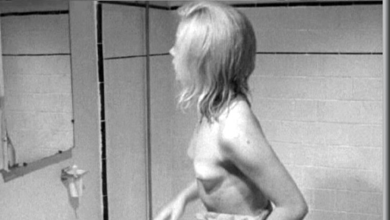 Mai Jansson Naked in The Defilers. Breasts, blonde, getting out of shower. 604501