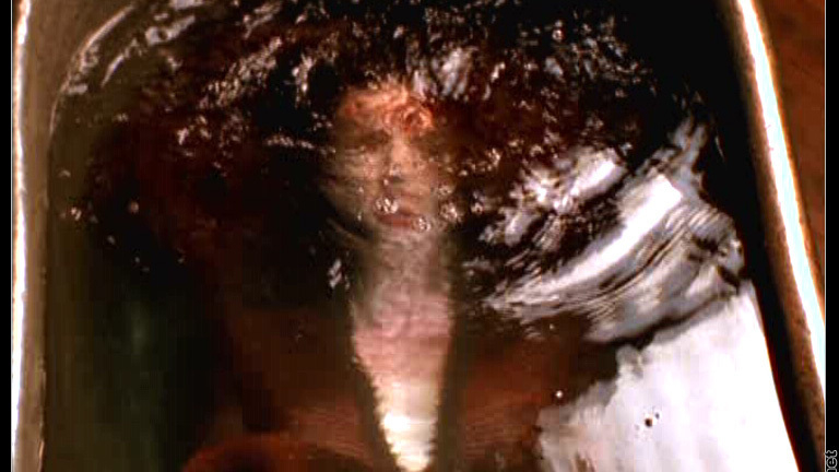 Sexiest Merriam Scenes. Sexy, bathtub, red robe. 655174