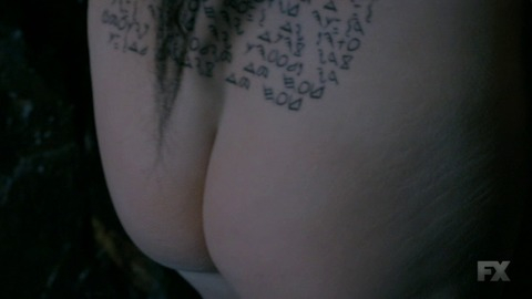 Katey Sagal in The Bastard Executioner (2015) Butt Body Double Back Tattoo Body Double 773905