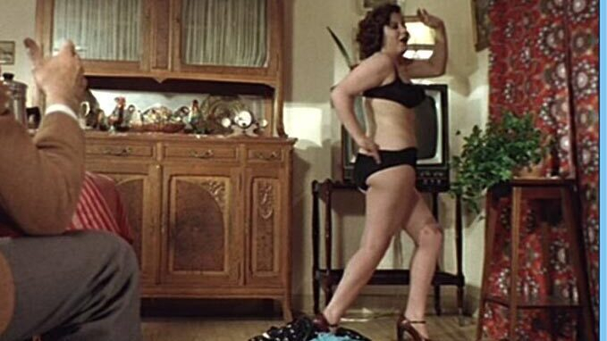 Sexiest Andréa Ferréol Scene in Les galettes de Pont-Aven. Underwear, SFW, black bra and panties. 605695