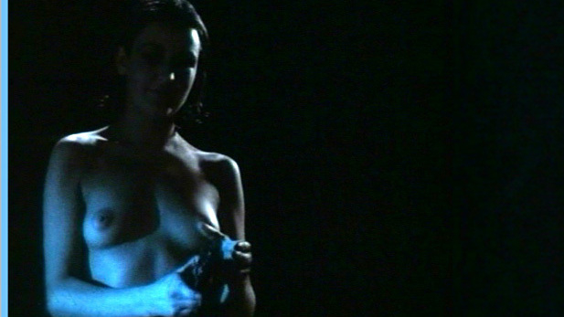 Monica Miles from Spacejacked Naked. Breasts, blue light, collage. 605459