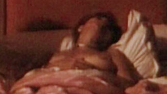 Suzanne Colin Naked as Woman with Dog. Breasts, brunette, couple in bed. 569781