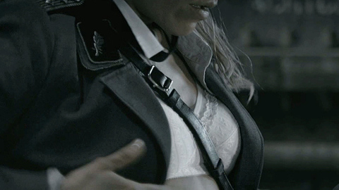 Julia Dietze in Iron Sky (2012) Underwear Black Skirt Blonde 717254