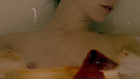 Julia Dietze in Bullet (2014) Breasts Bloody Breast Close Up 735199